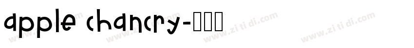apple chancry字体转换